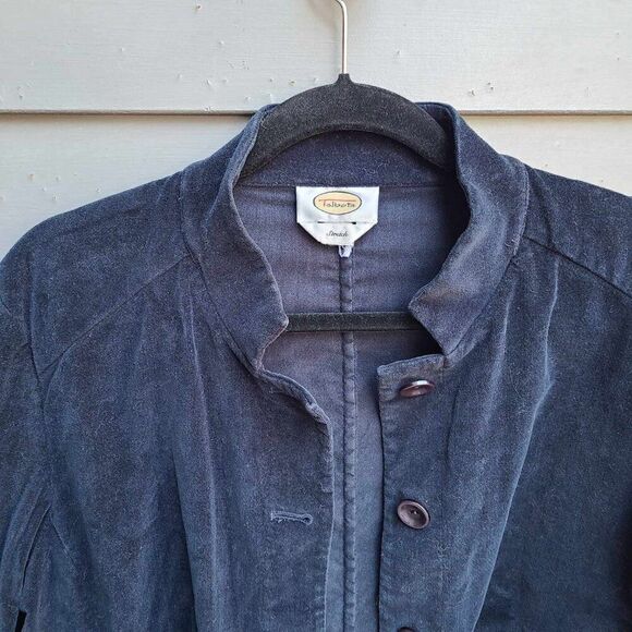 Talbots Navy Brushed Cotton Jacket see measurements - Picture 7 of 8